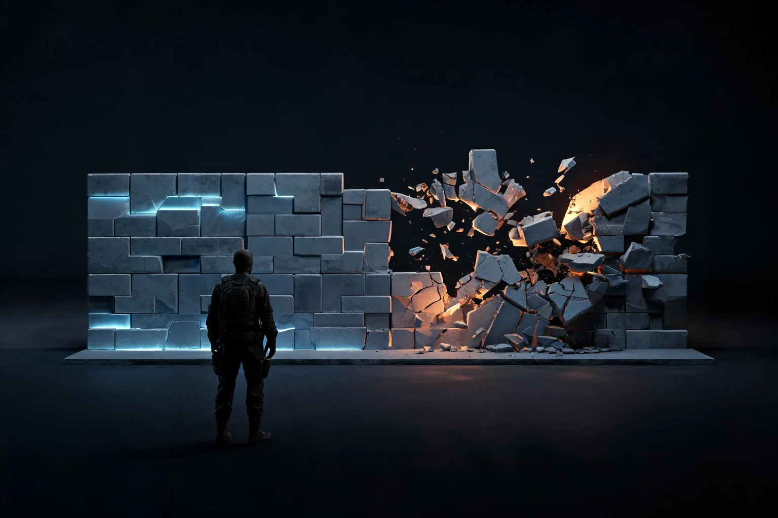 Unreal Engine Chaos Destruction Gameplay Guide editorial cover illustrating Geometry Collections and fracture data, server authority and damage rules, navigation cover and collision updates, and replication CPU memory and fallback budgets