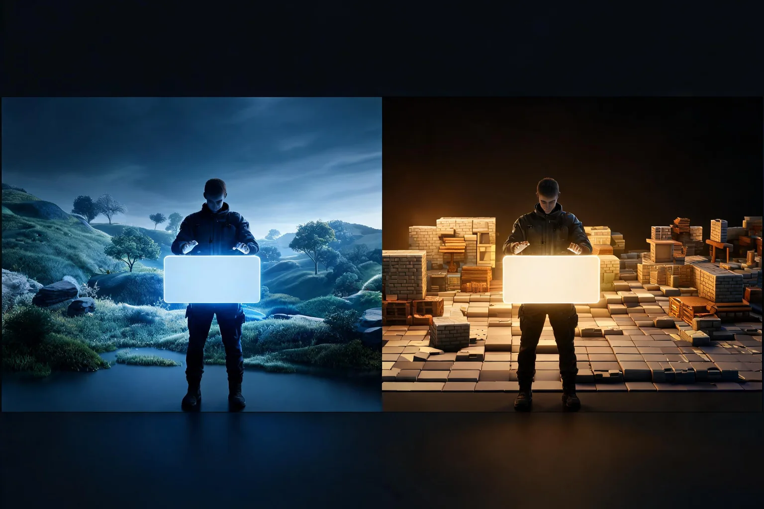 Unreal Engine vs Bethesda Creation Engine editorial cover illustrating general engine versus Bethesda-specific ecosystem, world and quest tooling, mod workflows, and project fit and unavailable licensing assumptions