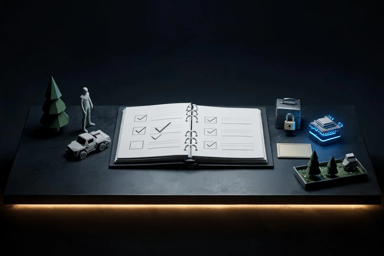Free Unreal Engine Assets and License Checklist editorial cover illustrating Fab license review, sample and marketplace provenance, redistribution limits, and runtime optimization and attribution