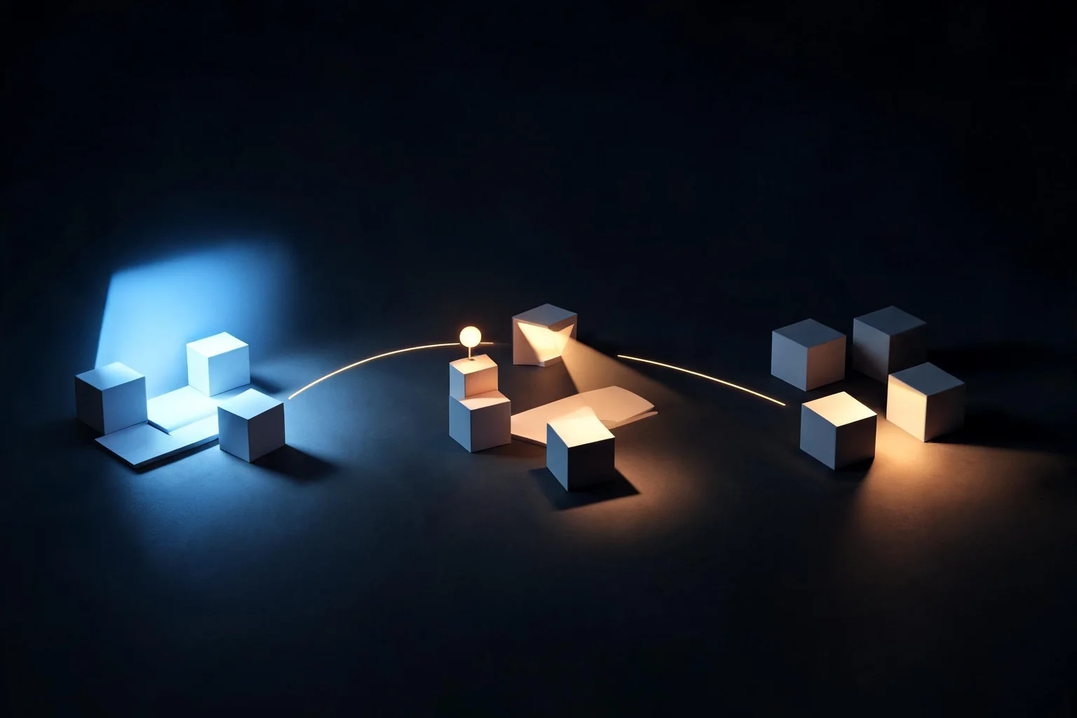 Unreal Engine Lighting Workflow Guide workflow diagram illustrating Explain identify renderer, platform, material, mesh, and project-setting constraints using directional and sky light and point spot and rect lights as the visible checkpoints.
