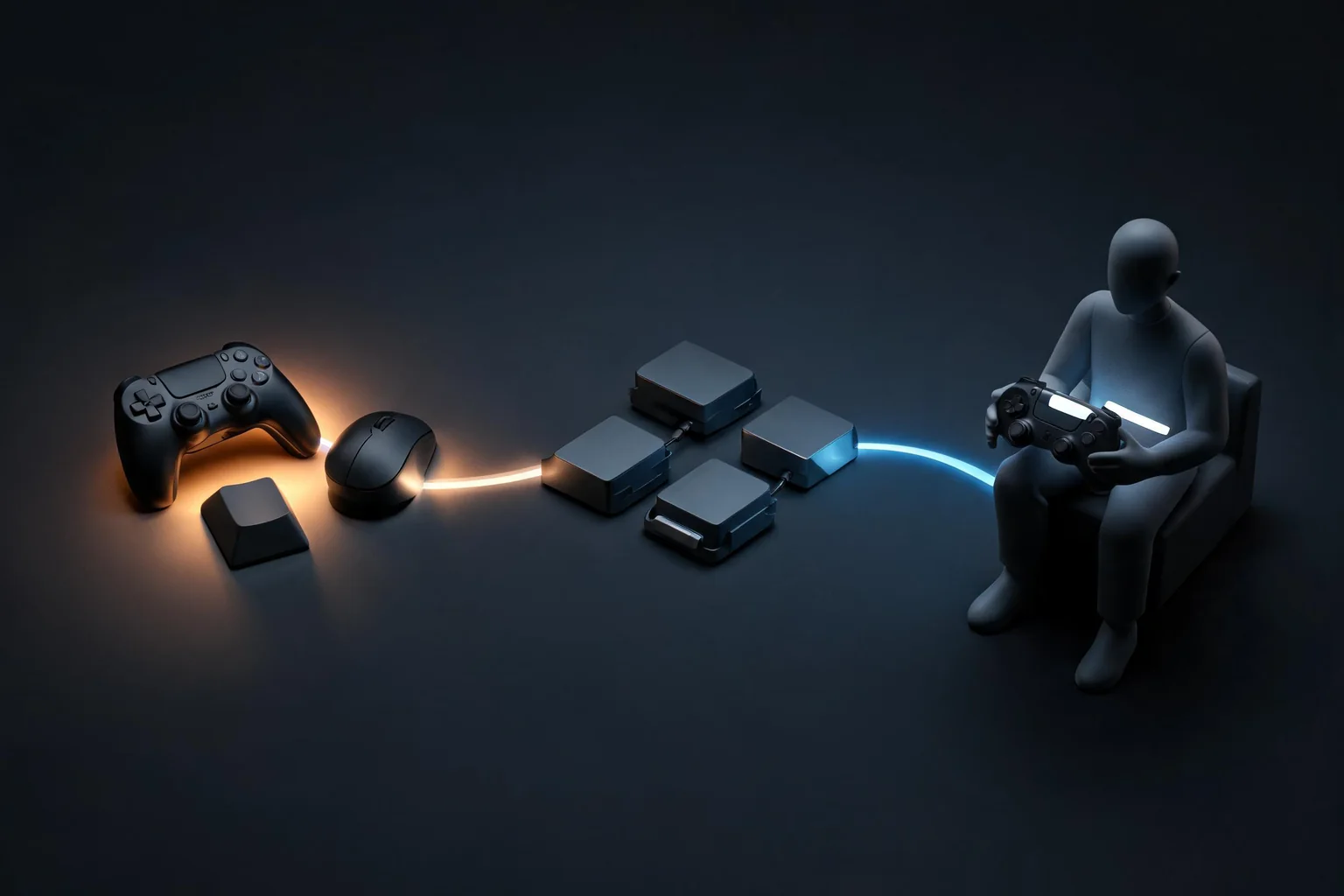 Unreal Engine Enhanced Input and Controls Guide workflow diagram illustrating Explain keep events, conditions, persistence, and failure states inspectable using Input Actions and Input Mapping Contexts as the visible checkpoints.
