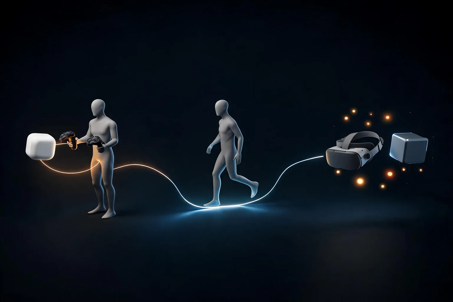 Metro Awakening: Unreal Engine VR Interaction, Comfort, and Performance Guide workflow diagram for Model data and transitions explicitly