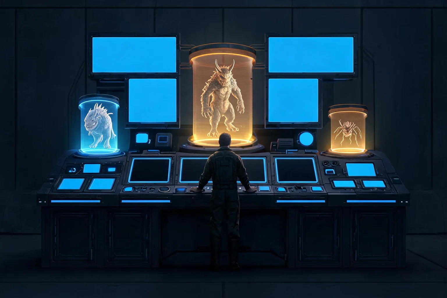 Unreal Engine Monster Collection System Guide editorial cover illustrating creature definitions and ownership, capture probability and server authority, party storage and progression, and save migration duplicates and UI scale