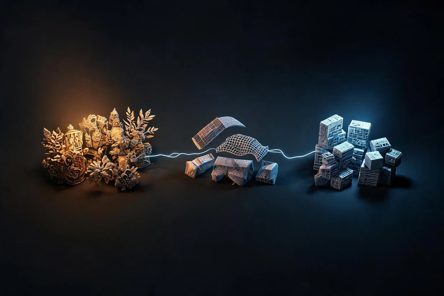 Unreal Engine Nanite Virtualized Geometry Guide workflow diagram illustrating Explain identify renderer, platform, material, mesh, and project-setting constraints using supported mesh content and Nanite visualization modes as the visible checkpoints.
