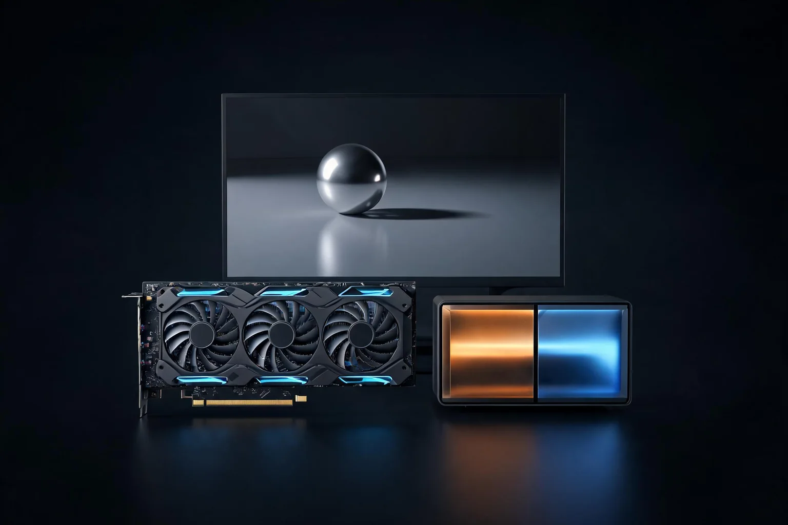 Unreal Engine NVIDIA GPU and Driver Guide editorial cover illustrating RTX GPU and VRAM, Studio versus Game Ready drivers, DLSS and ray tracing context, and measured Unreal workload