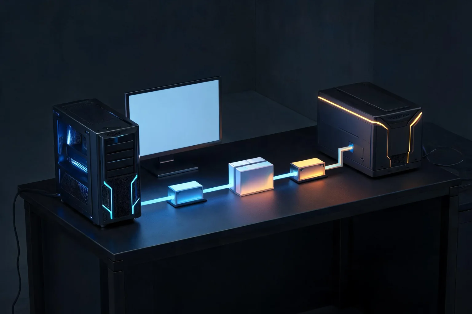 Unreal Engine Build and Packaging Guide for Desktop and Console editorial cover illustrating Development versus Shipping, desktop and console SDKs, cook stage package deploy phases, and signing symbols and compliance