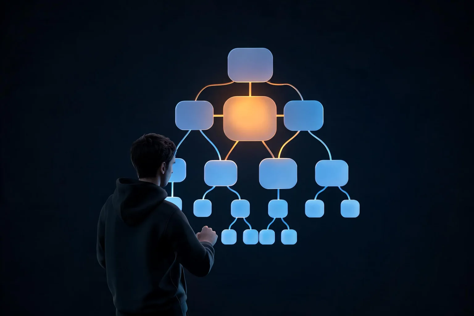 Unreal Engine State Tree AI Guide editorial cover illustrating evaluators, tasks and transitions, selection and state ownership, and AI and gameplay integration