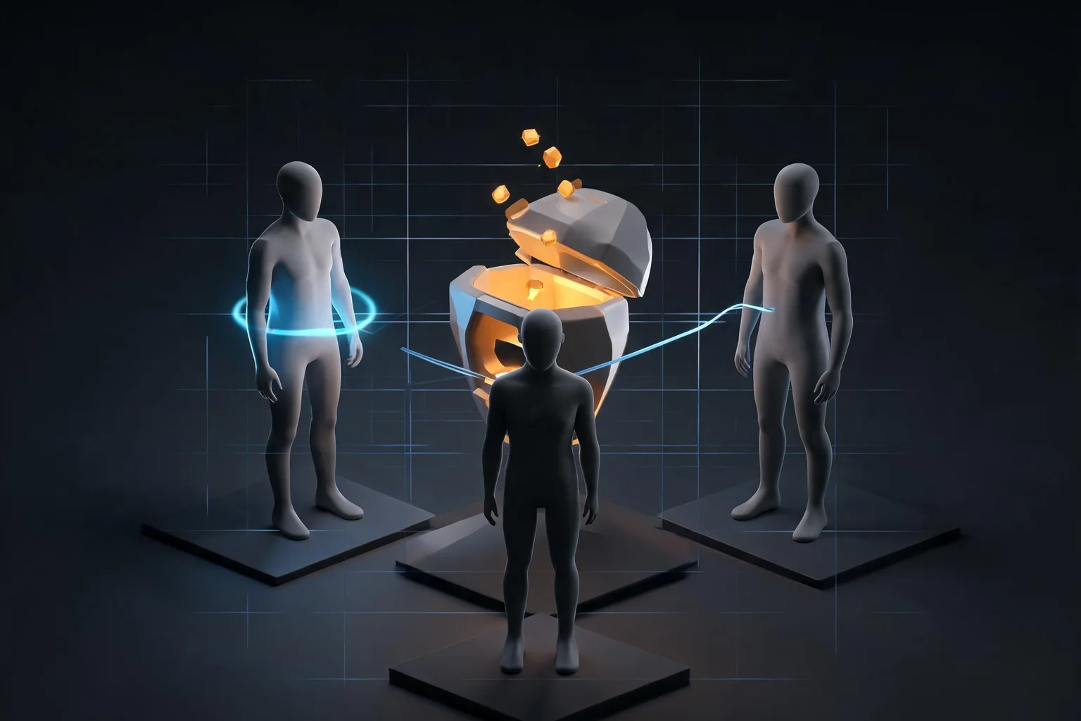 The First Descendant: Unreal Engine Looter Shooter Abilities and Loot Authority Guide editorial cover illustrating ability activation and prediction, item roll and reward authority, co-op damage and status replication, and rollback and exploit validation