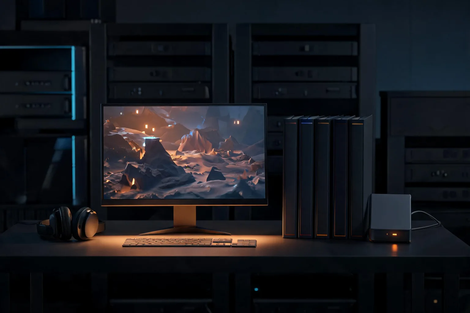 Unreal Engine Project Stories and Technical Guides: N-P editorial cover illustrating N-P-indexed Unreal project stories, first-party developer interview evidence, game and real-time 3D production context, and dated source and platform maintenance