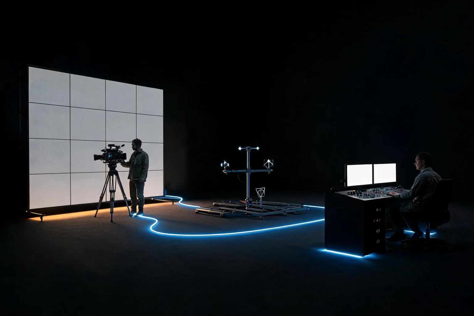 Unreal Engine Virtual Production and Film Guide workflow diagram illustrating Explain preserve units, coordinates, materials, metadata, version, and ownership using in-camera VFX context and nDisplay and LED walls as the visible checkpoints.