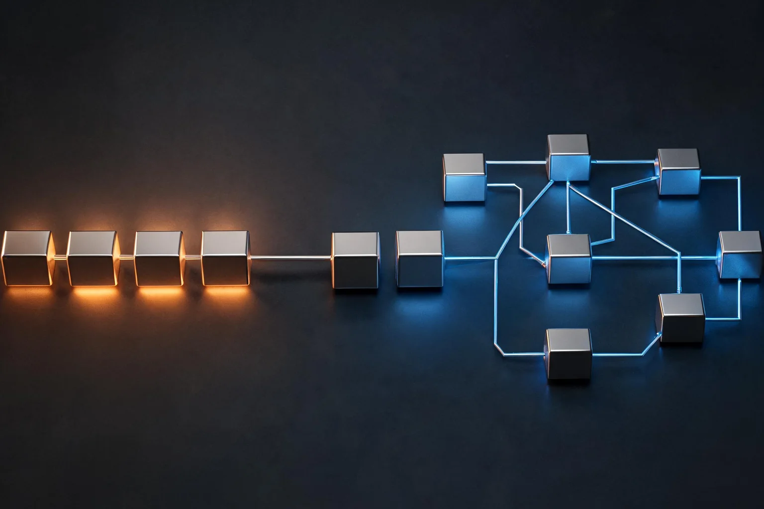 Unity CLI vs Unreal BuildGraph: Commands, Graphs, and Build Farms inline 2 explanatory visual about imperative command sequence, declarative dependency graph, artifact tags