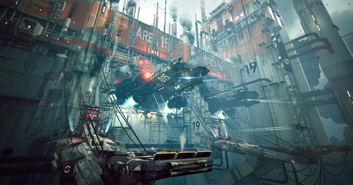 Reviewed Unreal visual reference matched to industrial corridor