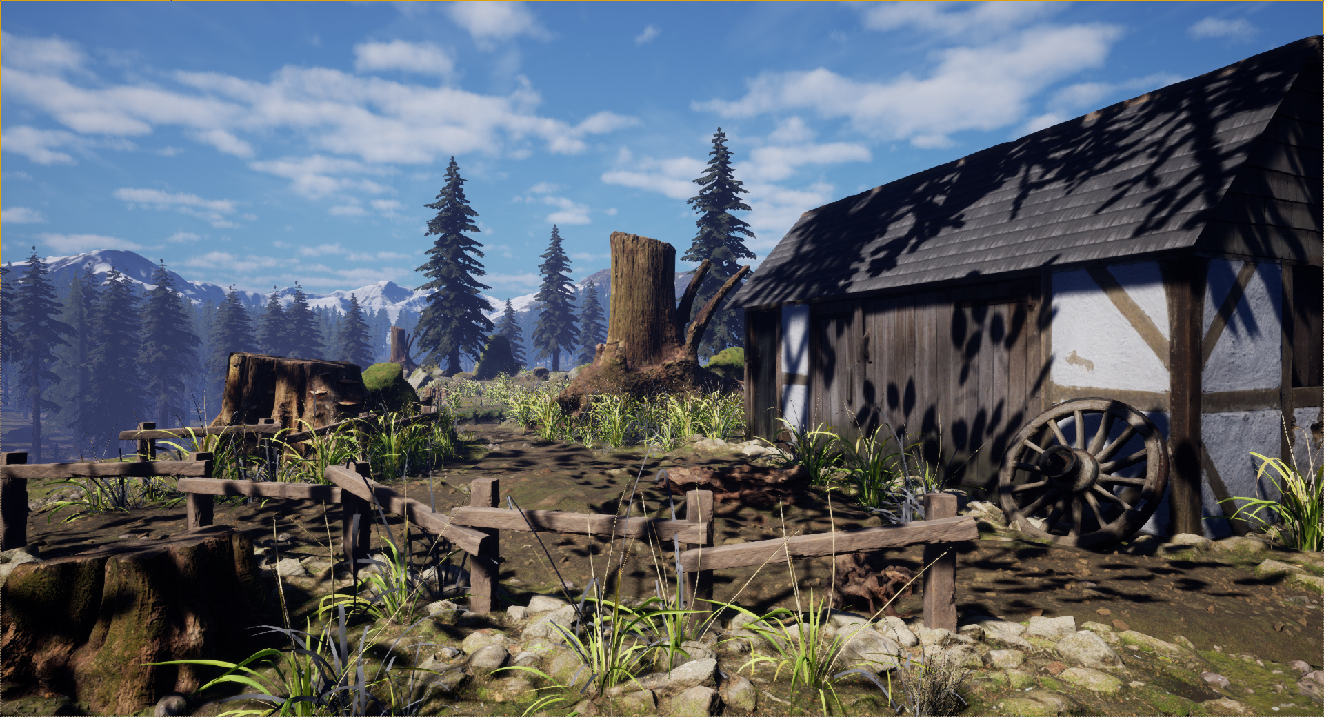 Reviewed Unreal visual reference matched to level-design exercise