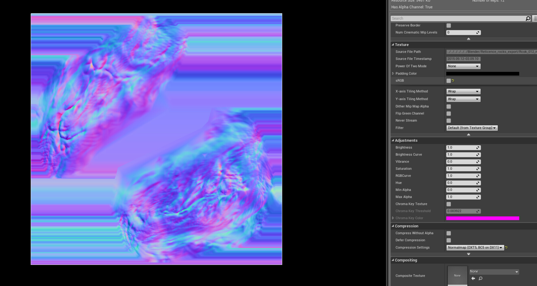 Reviewed Unreal visual reference matched to normal map review
