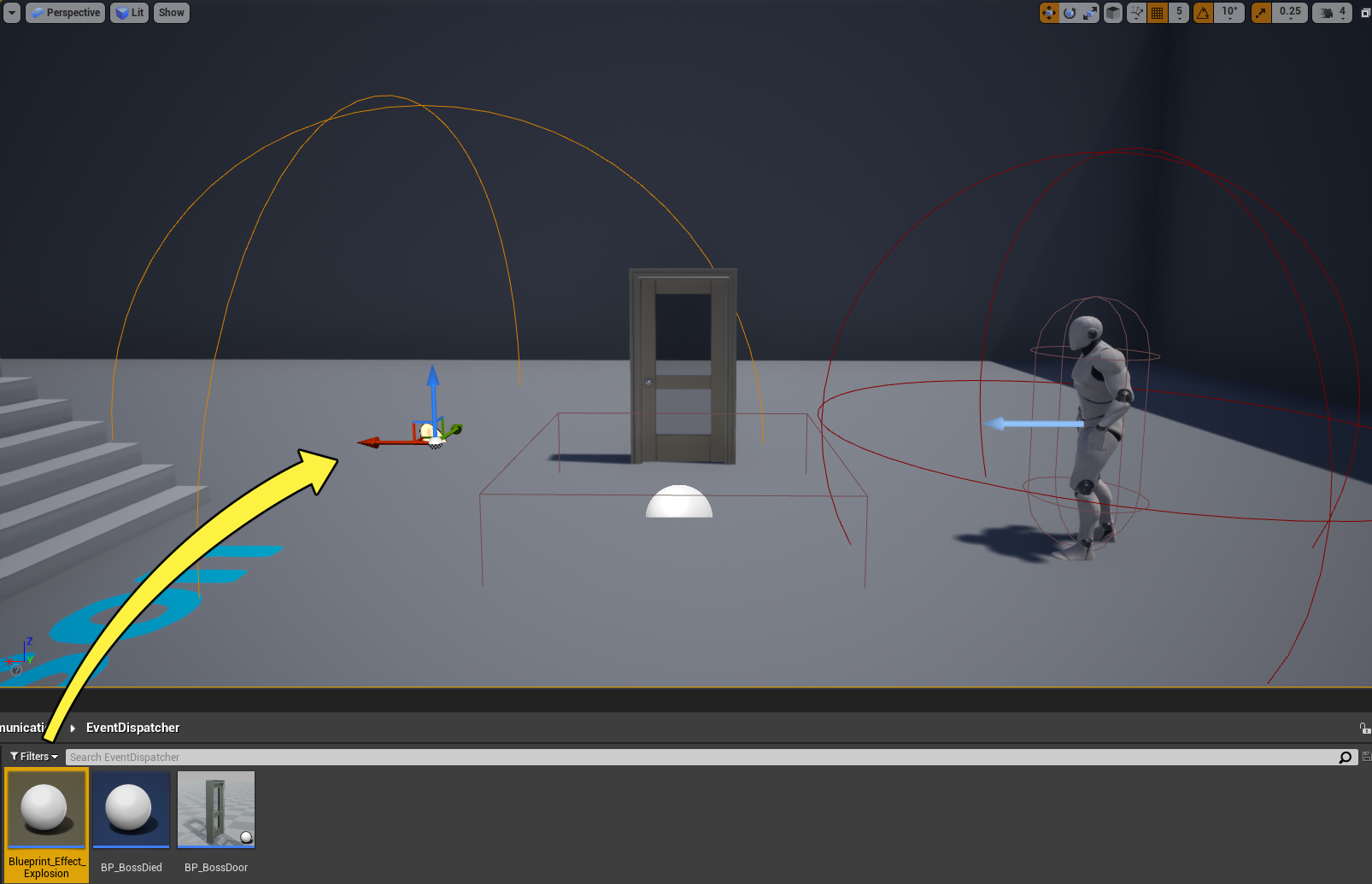 Reviewed Unreal visual reference matched to event dispatching