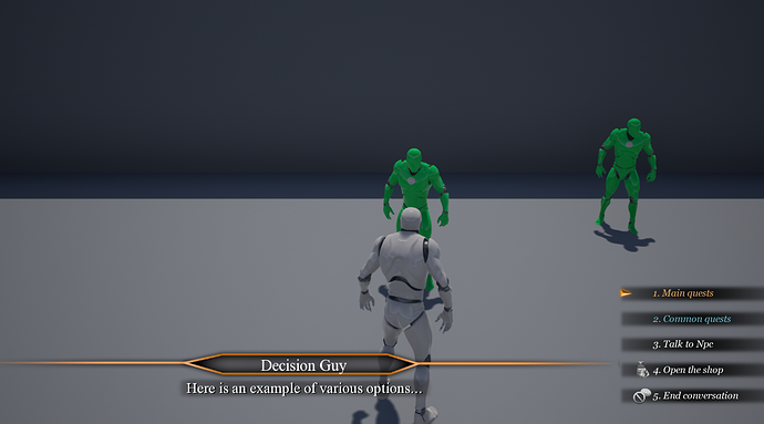 Reviewed Unreal visual reference matched to dialogue encounter