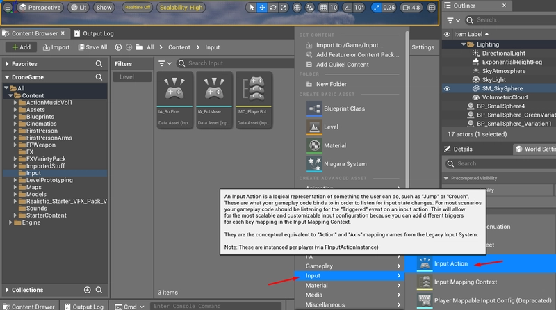 Reviewed Unreal visual reference matched to input mapping