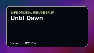 Until Dawn Game Customer Remake preview