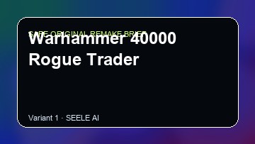 Warhammer 40000 Rogue Trader original game remake reference artwork 1