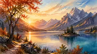 Watercolor Landscape Paintings Generator preview