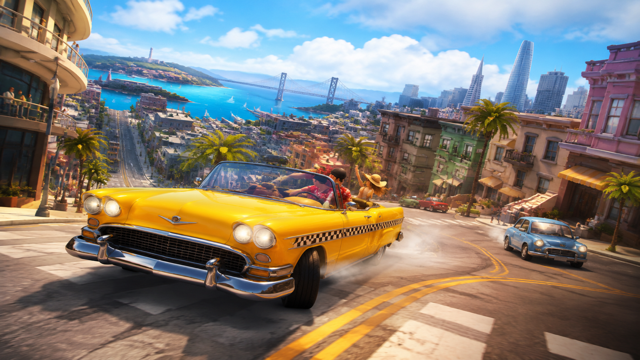 Yellow Taxi Goes Vroom original game remake reference artwork 1