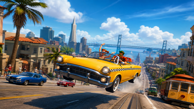 Yellow Taxi Goes Vroom original game remake reference artwork 3