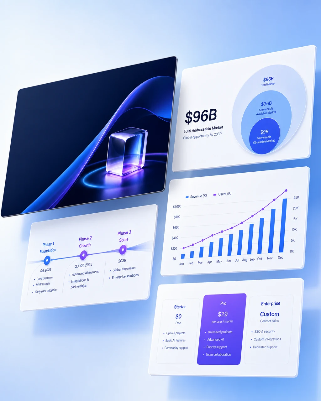 Pitch deck example generated by AI PPT Generator