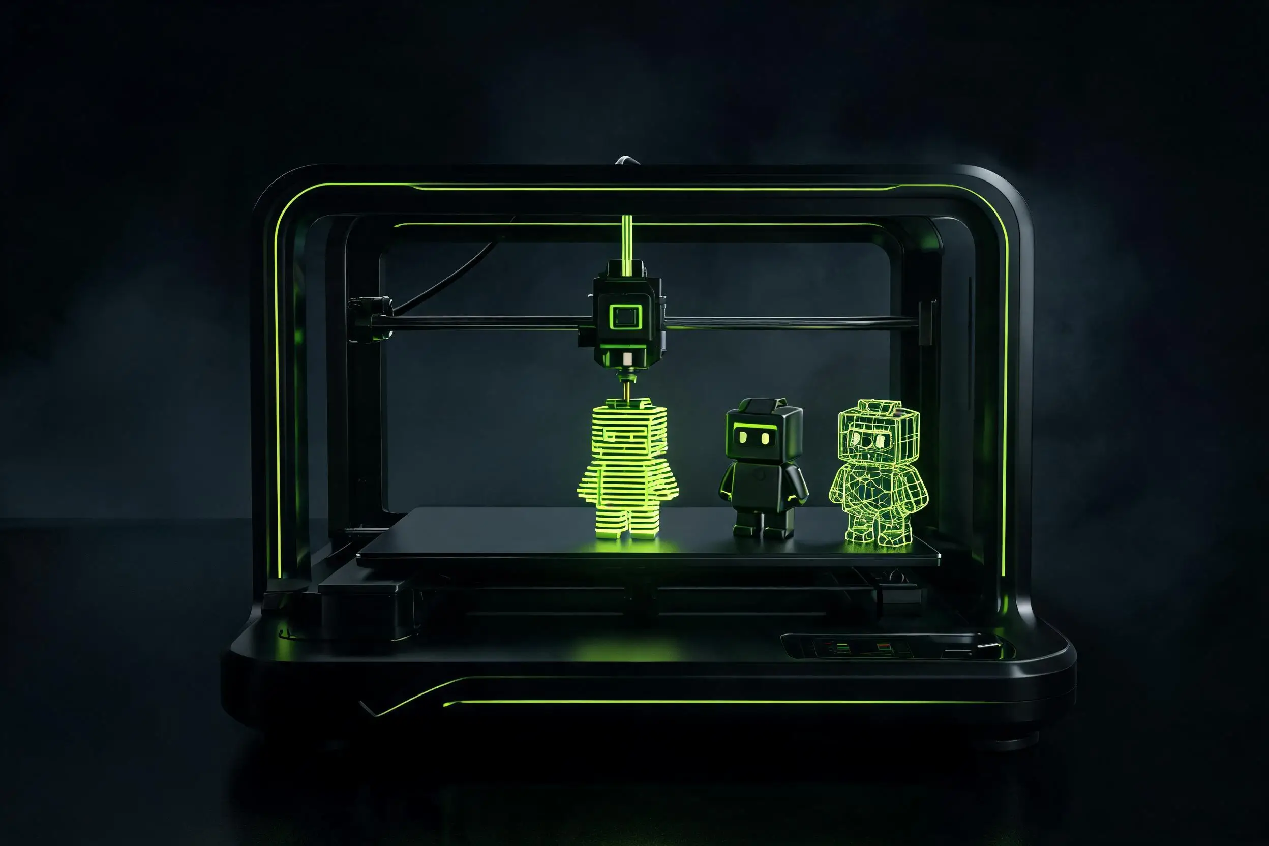 3D printer preparing a model
