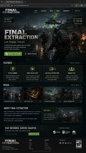 Web landing preview